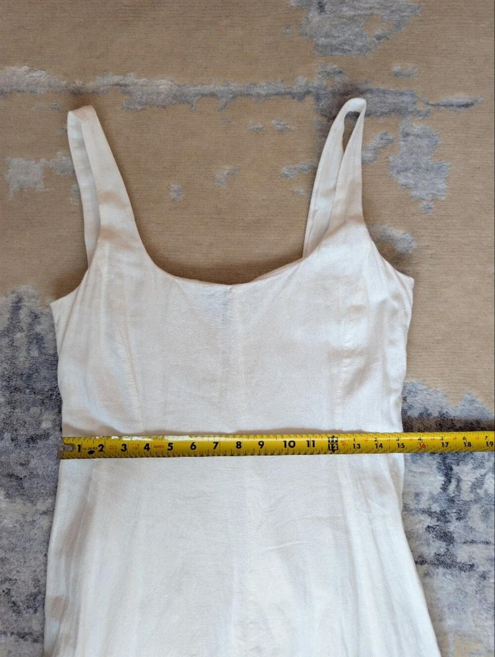 GAP White Sleeveless Linen-Blend Maxi Dress - Picture 4 of 11